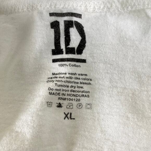 Y2k 2010 1D One Direction Niall Horan Photo Signature White T-Shirt Tee XL - Picture 4 of 4
